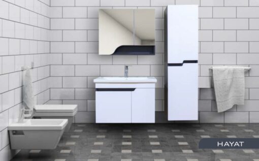 Hayat Banyo Dolabı Takım Lavabo ve Ayna Dahil