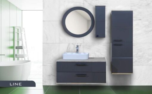 Line Banyo Dolabı Takım Lavabo ve Ayna Dahil