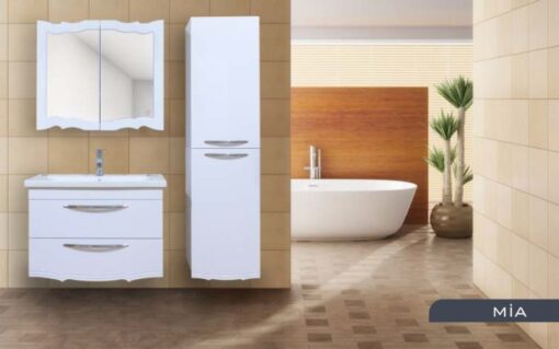 Mia Banyo Dolabı Takım Lavabo ve Ayna Dahil