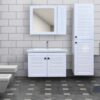 Roza Banyo Dolabı Takım Lavabo ve Ayna Dahil