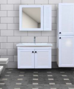 Roza Banyo Dolabı Takım Lavabo ve Ayna Dahil