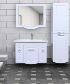 Sedef Banyo Dolabı Takım Lavabo ve Ayna Dahil