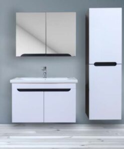 Tesla Banyo Dolabı Takım Lavabo ve Ayna Dahil