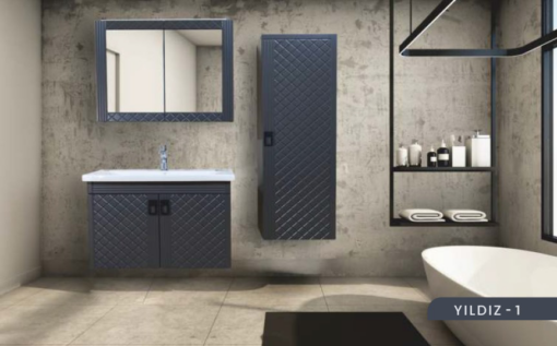 Yıldız 1 Banyo Dolabı Takım Lavabo ve Ayna Dahil