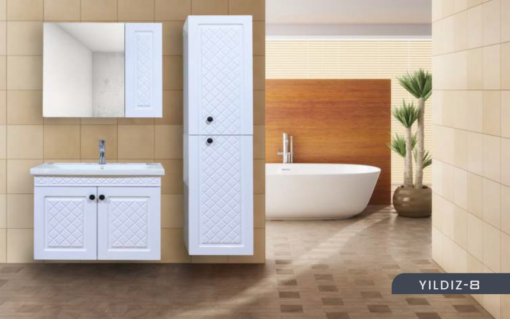 Yıldız 8 Banyo Dolabı Takım Lavabo ve Ayna Dahil